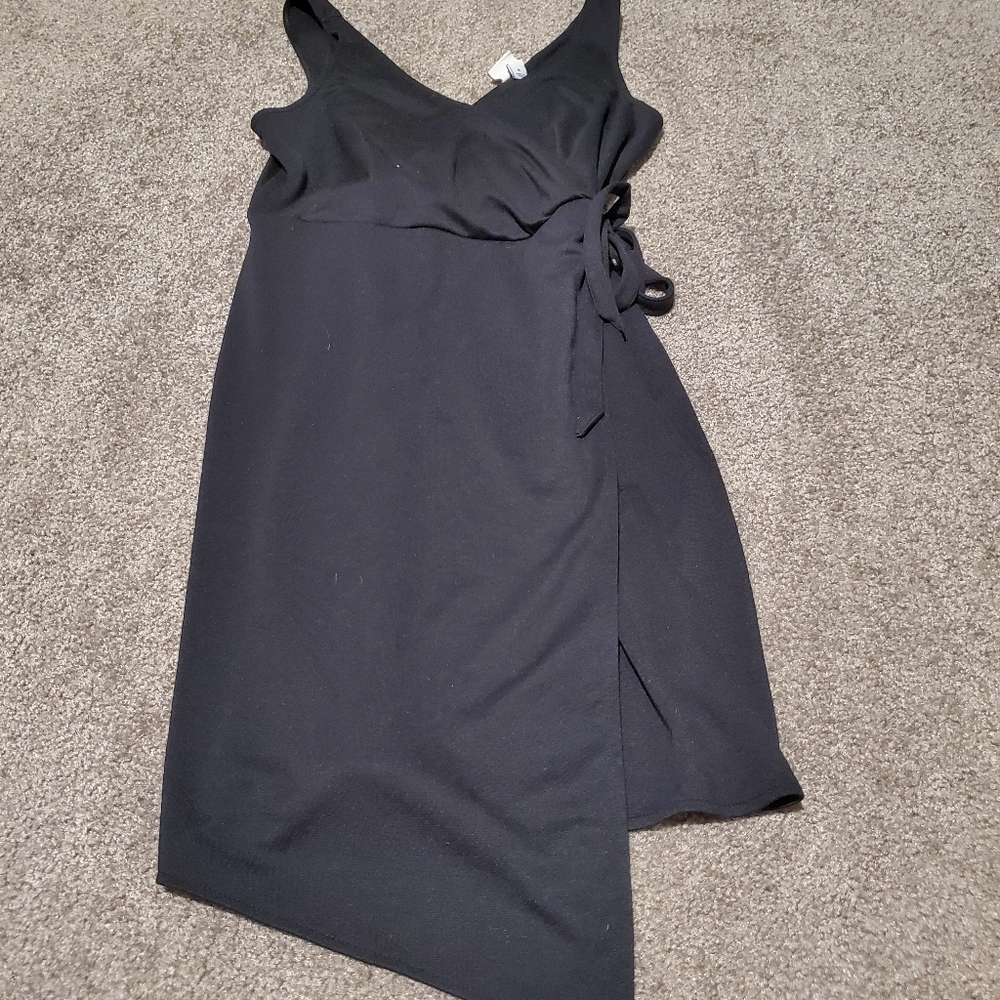 Black fowrap dress